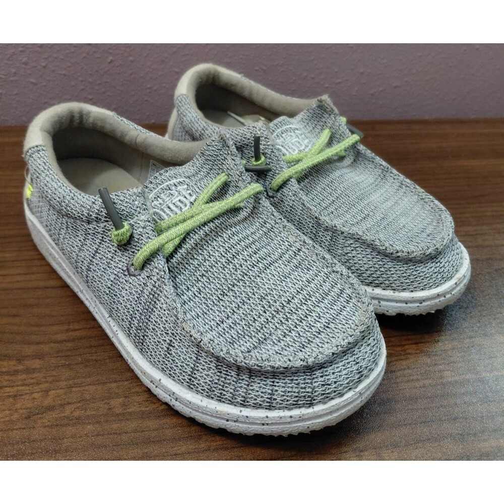 Hey Dude Wally Youth/Toddler Sox Stone White Unisex Kids Shoes YT1